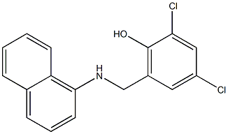 2,4-dichloro-6-[(naphthalen-1-ylamino)methyl]phenol Structure