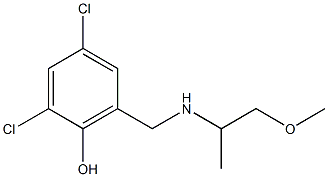 2,4-dichloro-6-{[(1-methoxypropan-2-yl)amino]methyl}phenol 구조식 이미지