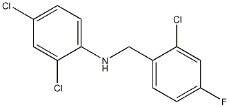 2,4-dichloro-N-[(2-chloro-4-fluorophenyl)methyl]aniline Structure