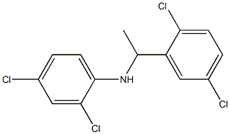 2,4-dichloro-N-[1-(2,5-dichlorophenyl)ethyl]aniline 구조식 이미지