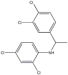 2,4-dichloro-N-[1-(3,4-dichlorophenyl)ethyl]aniline 구조식 이미지