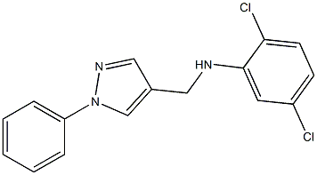 2,5-dichloro-N-[(1-phenyl-1H-pyrazol-4-yl)methyl]aniline 구조식 이미지