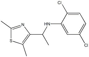 2,5-dichloro-N-[1-(2,5-dimethyl-1,3-thiazol-4-yl)ethyl]aniline 구조식 이미지