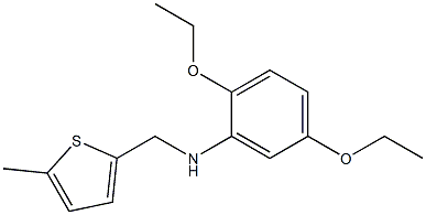 2,5-diethoxy-N-[(5-methylthiophen-2-yl)methyl]aniline Structure