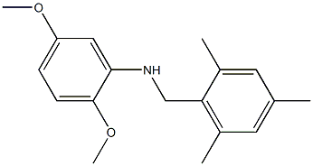 2,5-dimethoxy-N-[(2,4,6-trimethylphenyl)methyl]aniline Structure