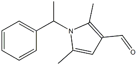 2,5-dimethyl-1-(1-phenylethyl)-1H-pyrrole-3-carbaldehyde 구조식 이미지
