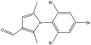 2,5-dimethyl-1-(2,4,6-tribromophenyl)-1H-pyrrole-3-carbaldehyde 구조식 이미지