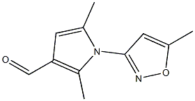 2,5-dimethyl-1-(5-methyl-1,2-oxazol-3-yl)-1H-pyrrole-3-carbaldehyde Structure