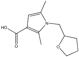 2,5-dimethyl-1-(tetrahydrofuran-2-ylmethyl)-1H-pyrrole-3-carboxylic acid 구조식 이미지