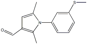 2,5-dimethyl-1-[3-(methylsulfanyl)phenyl]-1H-pyrrole-3-carbaldehyde 구조식 이미지