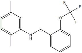 2,5-dimethyl-N-{[2-(trifluoromethoxy)phenyl]methyl}aniline Structure