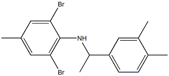 2,6-dibromo-N-[1-(3,4-dimethylphenyl)ethyl]-4-methylaniline 구조식 이미지