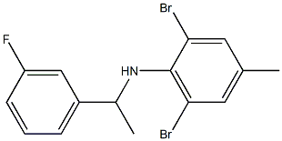 2,6-dibromo-N-[1-(3-fluorophenyl)ethyl]-4-methylaniline 구조식 이미지