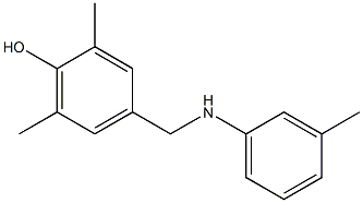2,6-dimethyl-4-{[(3-methylphenyl)amino]methyl}phenol 구조식 이미지