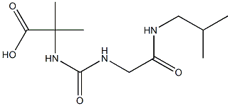 2-[({[2-(isobutylamino)-2-oxoethyl]amino}carbonyl)amino]-2-methylpropanoic acid 구조식 이미지