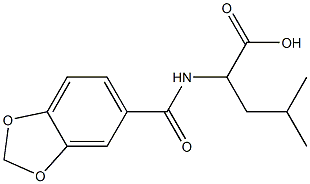 2-[(1,3-benzodioxol-5-ylcarbonyl)amino]-4-methylpentanoic acid 구조식 이미지