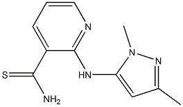 2-[(1,3-dimethyl-1H-pyrazol-5-yl)amino]pyridine-3-carbothioamide Structure