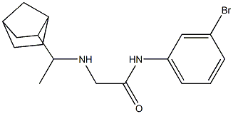 2-[(1-{bicyclo[2.2.1]heptan-2-yl}ethyl)amino]-N-(3-bromophenyl)acetamide Structure