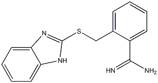 2-[(1H-1,3-benzodiazol-2-ylsulfanyl)methyl]benzene-1-carboximidamide 구조식 이미지