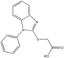 2-[(1-phenyl-1H-1,3-benzodiazol-2-yl)sulfanyl]acetic acid Structure