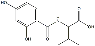 2-[(2,4-dihydroxybenzoyl)amino]-3-methylbutanoic acid Structure