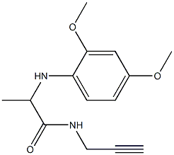 2-[(2,4-dimethoxyphenyl)amino]-N-(prop-2-yn-1-yl)propanamide 구조식 이미지