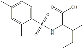 2-[(2,4-dimethylbenzene)sulfonamido]-3-methylpentanoic acid 구조식 이미지