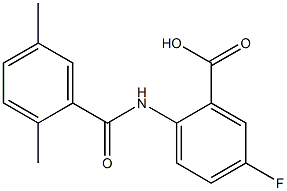 2-[(2,5-dimethylbenzene)amido]-5-fluorobenzoic acid Structure