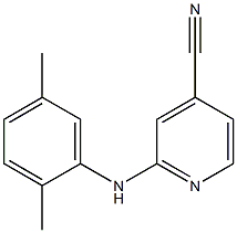 2-[(2,5-dimethylphenyl)amino]pyridine-4-carbonitrile 구조식 이미지