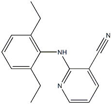 2-[(2,6-diethylphenyl)amino]pyridine-3-carbonitrile 구조식 이미지