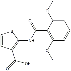 2-[(2,6-dimethoxybenzene)amido]thiophene-3-carboxylic acid 구조식 이미지