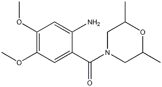 2-[(2,6-dimethylmorpholin-4-yl)carbonyl]-4,5-dimethoxyaniline Structure