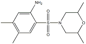 2-[(2,6-dimethylmorpholine-4-)sulfonyl]-4,5-dimethylaniline Structure