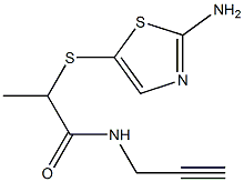 2-[(2-amino-1,3-thiazol-5-yl)sulfanyl]-N-(prop-2-yn-1-yl)propanamide Structure