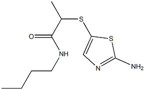 2-[(2-amino-1,3-thiazol-5-yl)sulfanyl]-N-butylpropanamide Structure