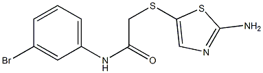 2-[(2-amino-1,3-thiazol-5-yl)thio]-N-(3-bromophenyl)acetamide 구조식 이미지