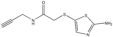 2-[(2-amino-1,3-thiazol-5-yl)thio]-N-prop-2-ynylacetamide 구조식 이미지