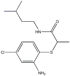 2-[(2-amino-4-chlorophenyl)sulfanyl]-N-(3-methylbutyl)propanamide Structure