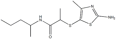 2-[(2-amino-4-methyl-1,3-thiazol-5-yl)sulfanyl]-N-(pentan-2-yl)propanamide Structure