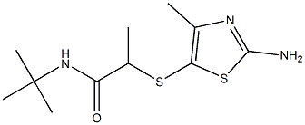 2-[(2-amino-4-methyl-1,3-thiazol-5-yl)sulfanyl]-N-tert-butylpropanamide 구조식 이미지