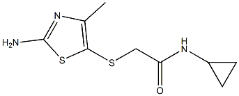 2-[(2-amino-4-methyl-1,3-thiazol-5-yl)thio]-N-cyclopropylacetamide Structure