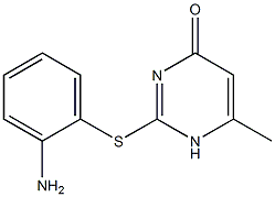 2-[(2-aminophenyl)sulfanyl]-6-methyl-1,4-dihydropyrimidin-4-one 구조식 이미지