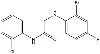 2-[(2-bromo-4-fluorophenyl)amino]-N-(2-chlorophenyl)acetamide 구조식 이미지