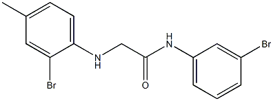 2-[(2-bromo-4-methylphenyl)amino]-N-(3-bromophenyl)acetamide 구조식 이미지