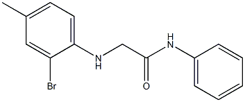 2-[(2-bromo-4-methylphenyl)amino]-N-phenylacetamide 구조식 이미지