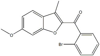 2-[(2-bromophenyl)carbonyl]-6-methoxy-3-methyl-1-benzofuran 구조식 이미지