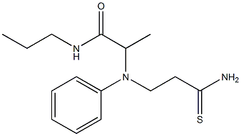 2-[(2-carbamothioylethyl)(phenyl)amino]-N-propylpropanamide Structure