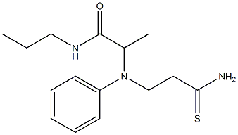 2-[(2-carbamothioylethyl)(phenyl)amino]-N-propylpropanamide 구조식 이미지