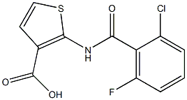 2-[(2-chloro-6-fluorobenzene)amido]thiophene-3-carboxylic acid 구조식 이미지