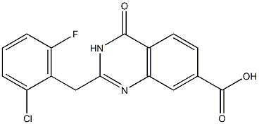 2-[(2-chloro-6-fluorophenyl)methyl]-4-oxo-3,4-dihydroquinazoline-7-carboxylic acid Structure